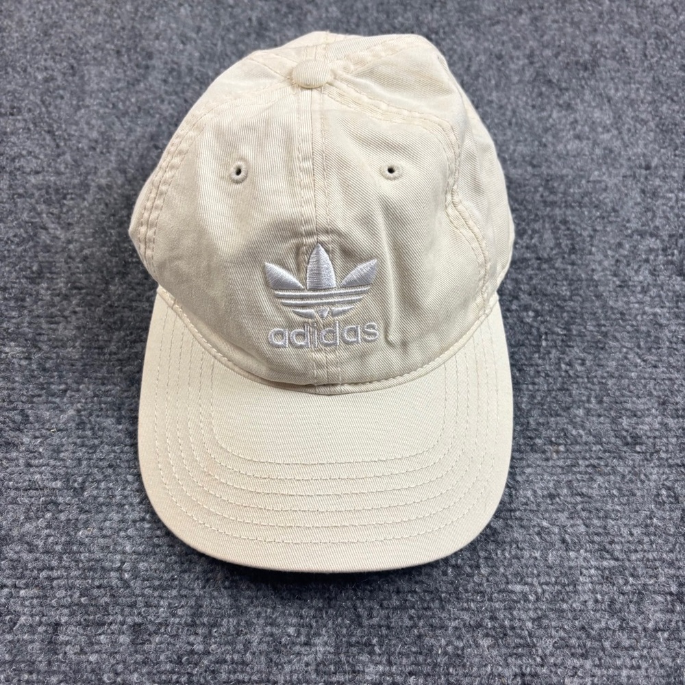 ADIDAS Women’s Relaxed Strap Back Hat Cream/white Trefoil One Size Fits Most - Picture 1 of 9